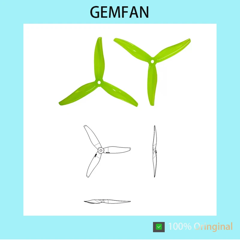 GEMFAN Hurricane Max 51377 5‑Inch FPV Propeller Racing Quadcopter Blades