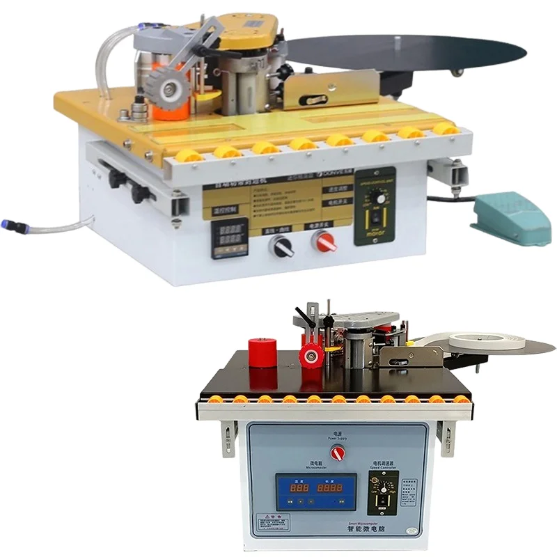 Portable 220V Double Side Gluing Woodworking Banding Machine Edge Bander for Wood Based Panels Machinery