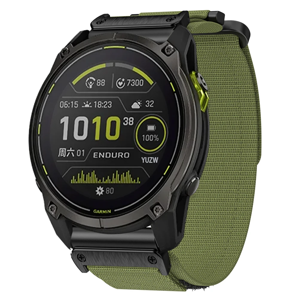 26 22 مللي متر حزام نايلون ل Garmin Fenix E 8 47 مللي متر 51 مللي متر 7X 6X 6Pro 5X Plus/965/955/EPIX/Enduro 3/Tactix 7 Pro ساعة ذكية معصمه