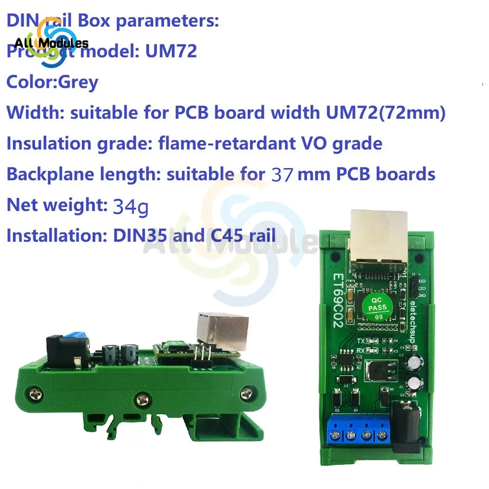 MQTT Modbus RTU Module Ethernet Network IP RJ45 to RS485 Bus Converter for Modbus RTU Master Slave TCP Client Server Module