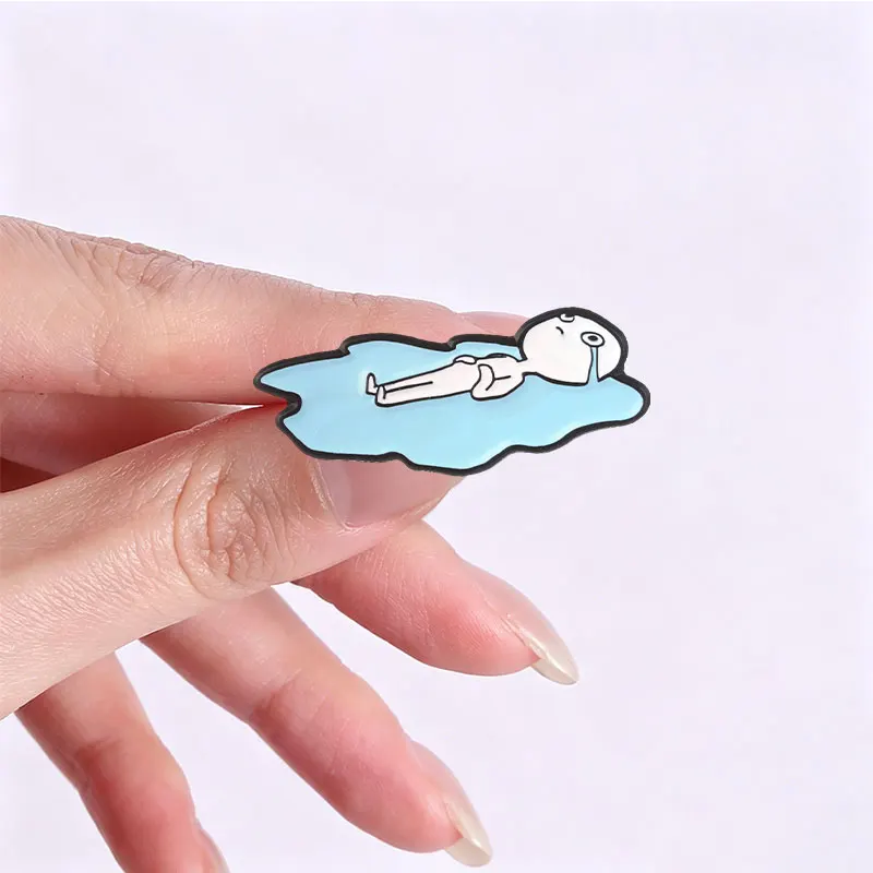 TBH Creature Meme Emaille-Abzeichen Lustige Stimmungs-Expressions-Cartoon-Pins Emotionale Slogans Metallbroschen Anstecknadel-Set Geschenk – Detail 8