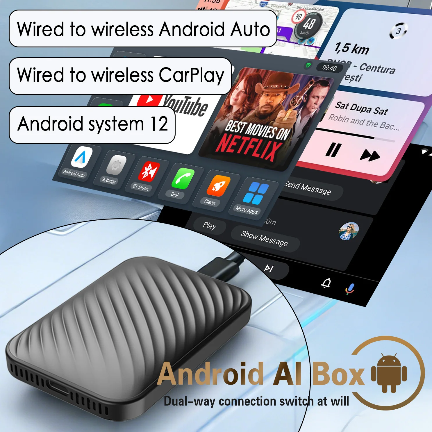 3-IN-1 Ai Box Wirel…