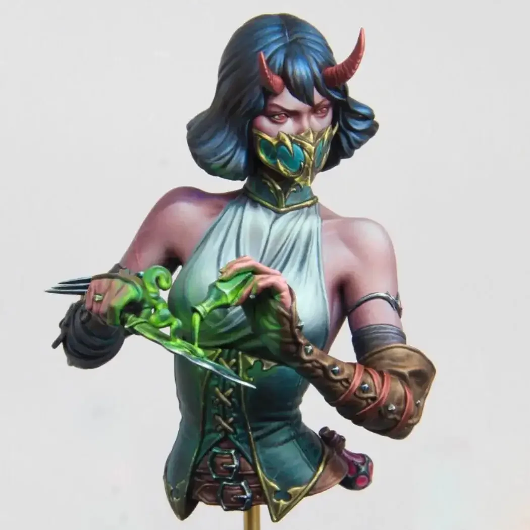 

1/10 Resin Bust Model – Elegant Ancient Girl Figurine, White Mold, Unassembled & Unpainted GK Kit