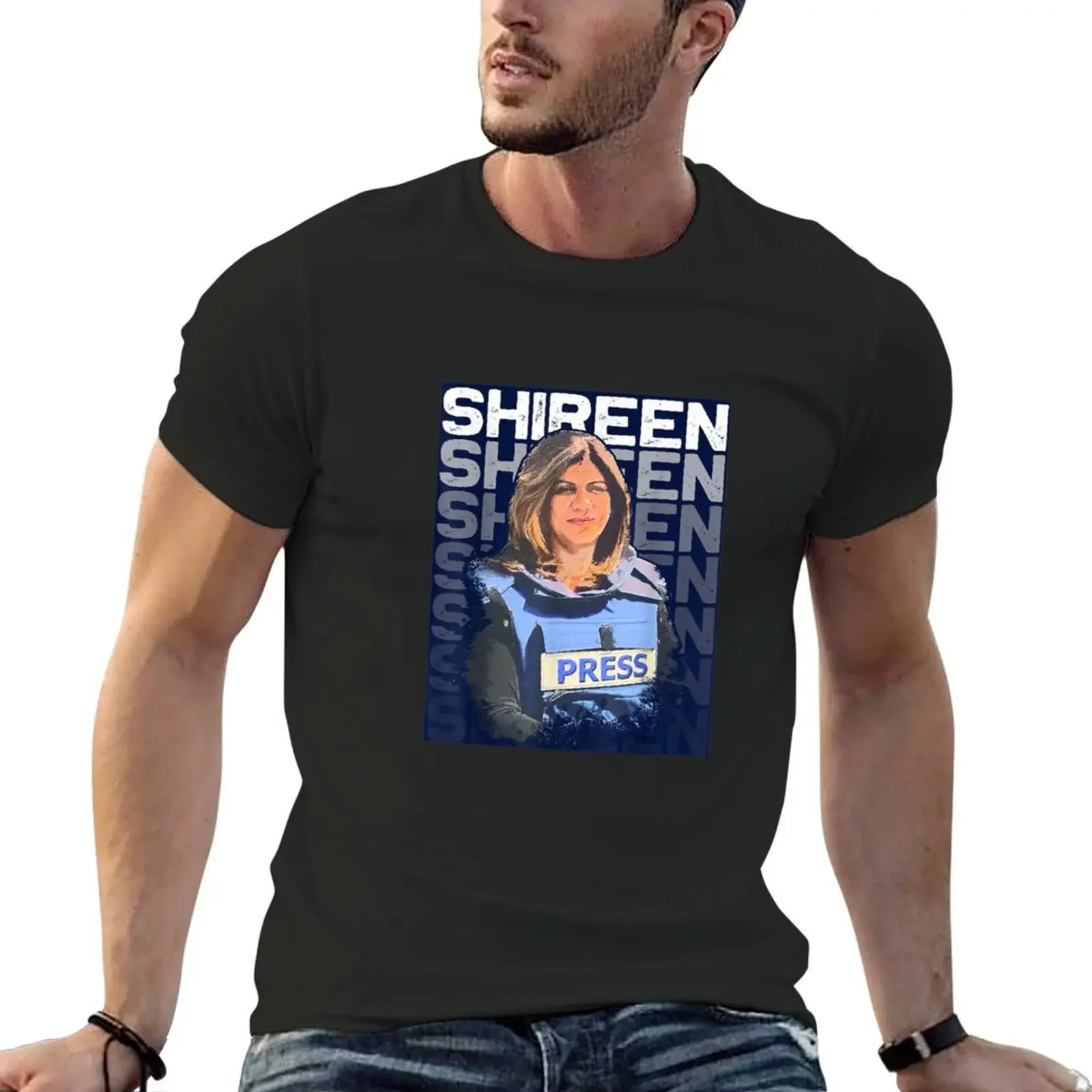 

Shireen Abu Akleh Press journalist T-Shirt cute tops boys whites men graphic t shirts