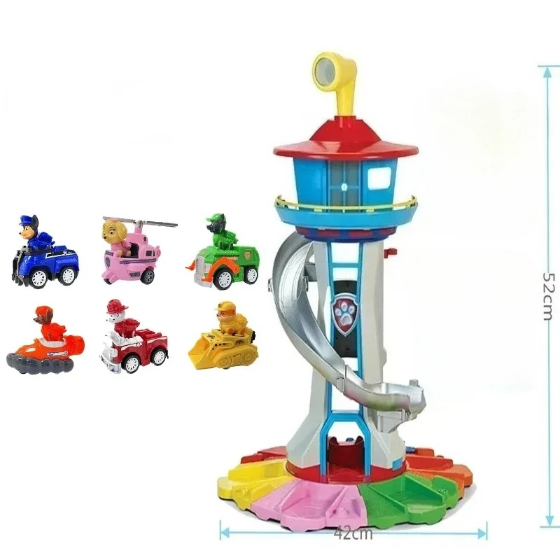 Paw Patrol Speelgoedset Cartoon Anime Figuren Patrol Canine Chase Skye Rebound Fiets Woondecoratie Kinderen Kerst Verjaardagscadeaus