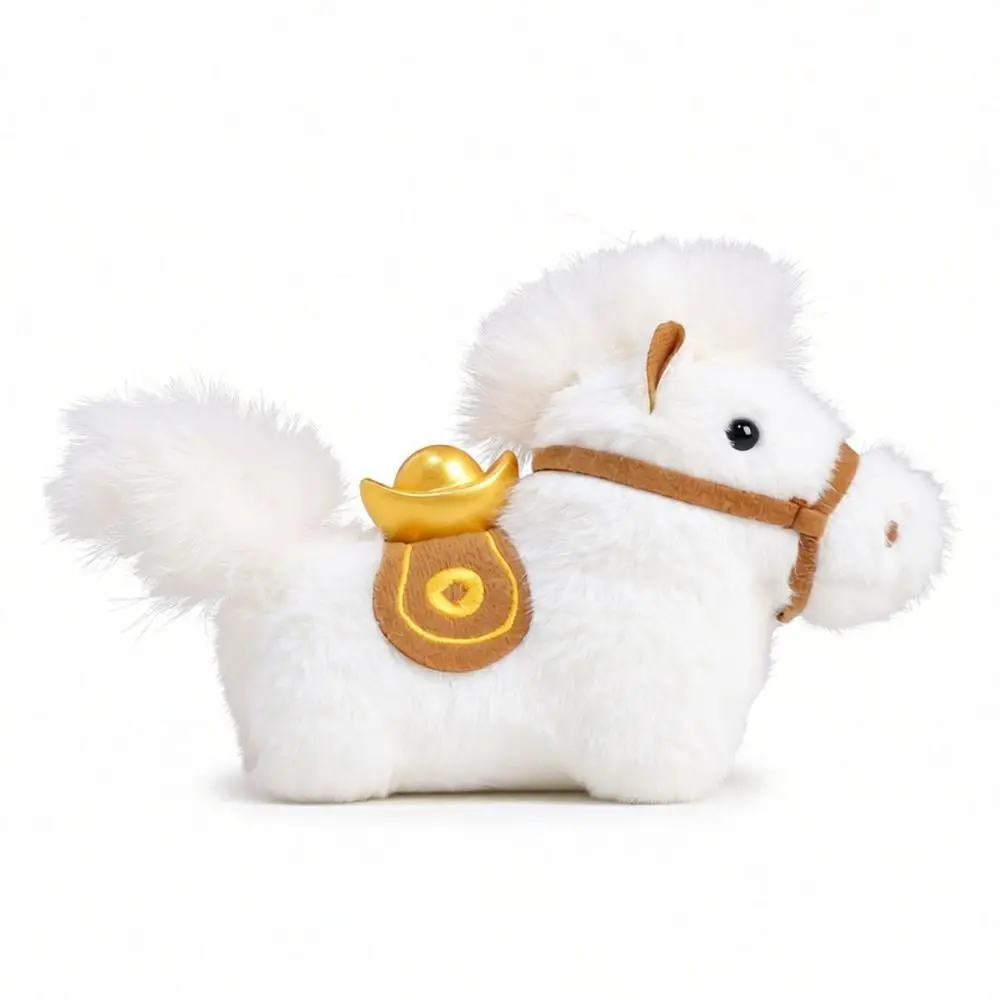 

Funny Creative Yuanbao Pony Ornament Cute Mascot Horse Ornament 12cm Chinese Style Cartoon Steed Chinese New Year Gift