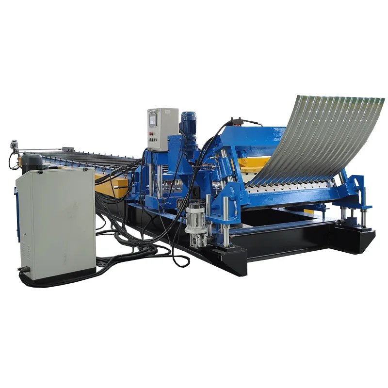 New Galvanized Steel Silo Corrugated Sheet Water Tank Corrugated Roll Forming Machine with Auto Punch Auto Curving Gear