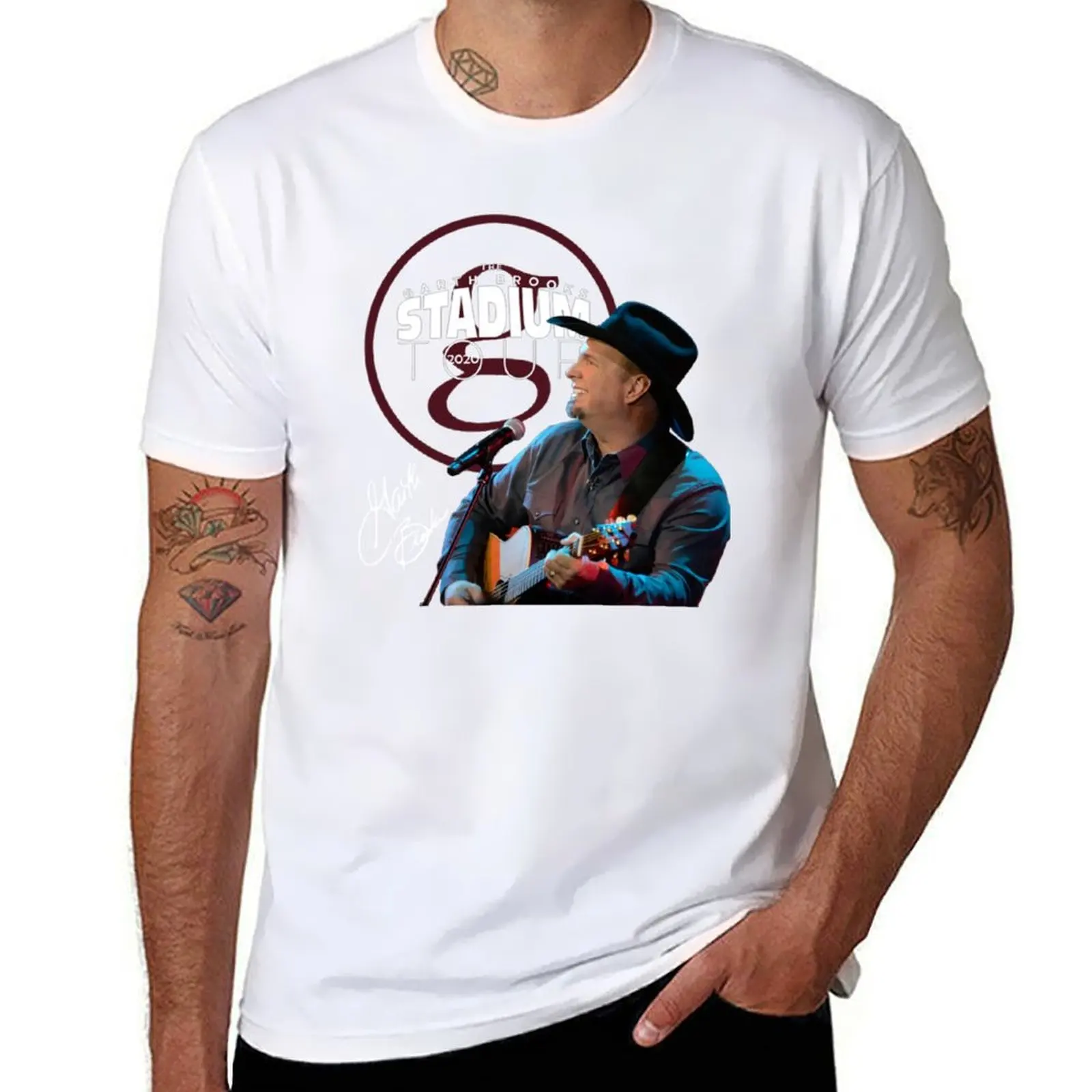 

Garth Brook, Garth B High Quality With Signature T-Shirt t shirts for man graphic funny man t shirt heavy cotton T-Shirt