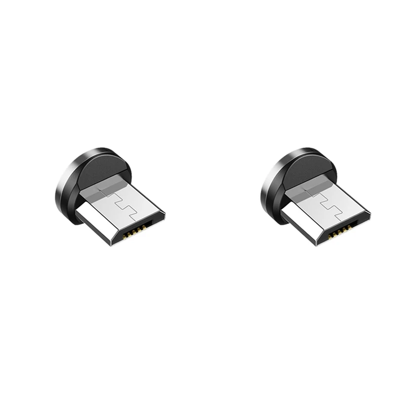 2X Round Magnetic Cable Plug Phone Android Magnet Charger Plug Micro-USB Fast Charging Adapter