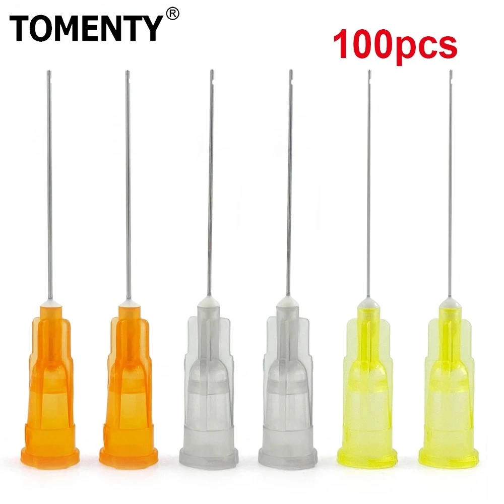 

100PCS/Bag Dental Endo Irrigation Needle Tip 25G/27G/30G End-Closed Side Hole Endo Syringe Root Canal Washing Needle Tip Dentist
