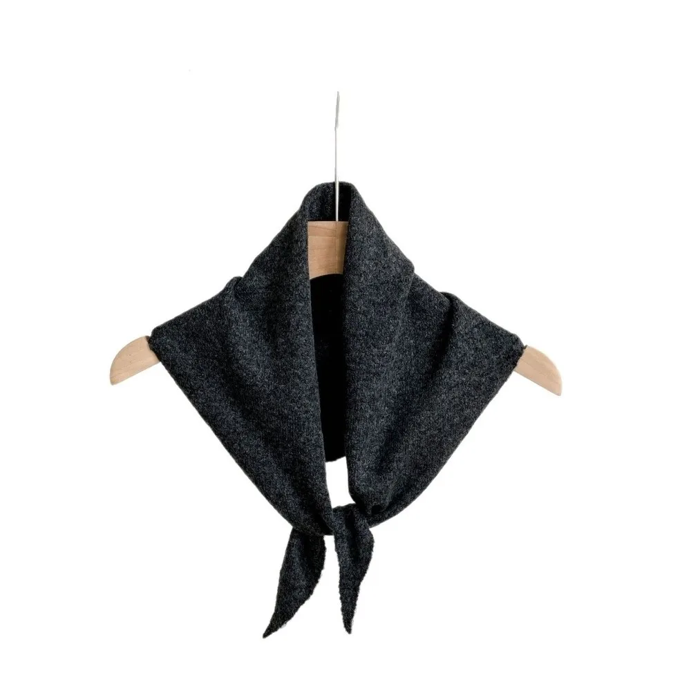 

Новый однотонный вязаный треугольный шарф, мягкая многофункциональная шаль, ветрозащитный, холодостойкий, искусственный воротник, осень и зима