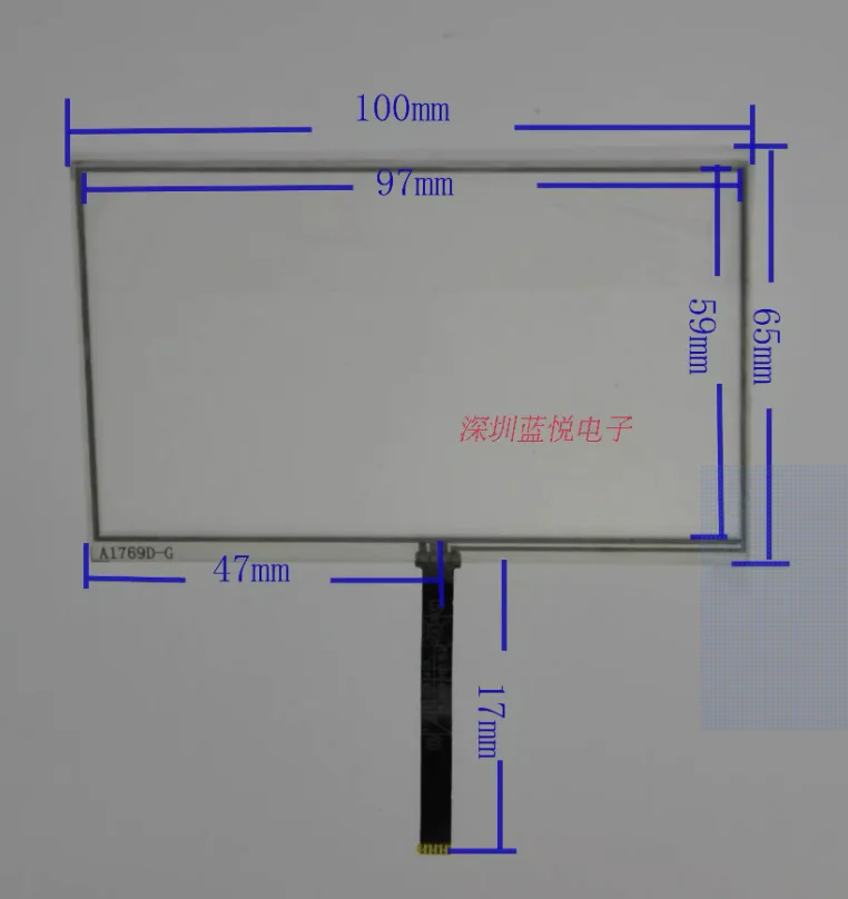 4.3-inch six wire resistive touch screen 100 * 65MM MP4 MP5 A1769D-G Onda VX530