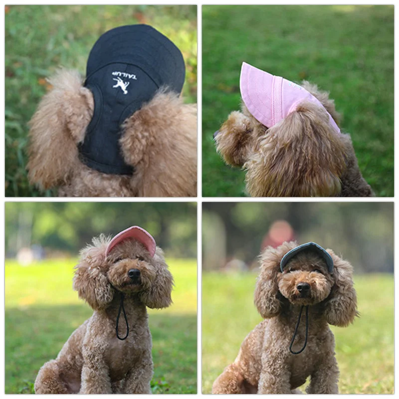 Pet Dog Cap Adjustable Puppy Baseball Hat with Ear Holes Outdoor Sports Pet Sunhat Chihuahua French Bulldog Perros Accessories