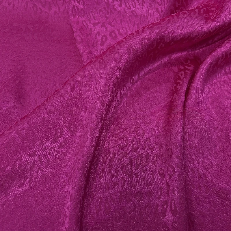 

Luxury Pink Leopard Jacquard Acetate Satin Fabric for Cheongsam Dress Blouse Clothing Designer Sewing Material Fabrics