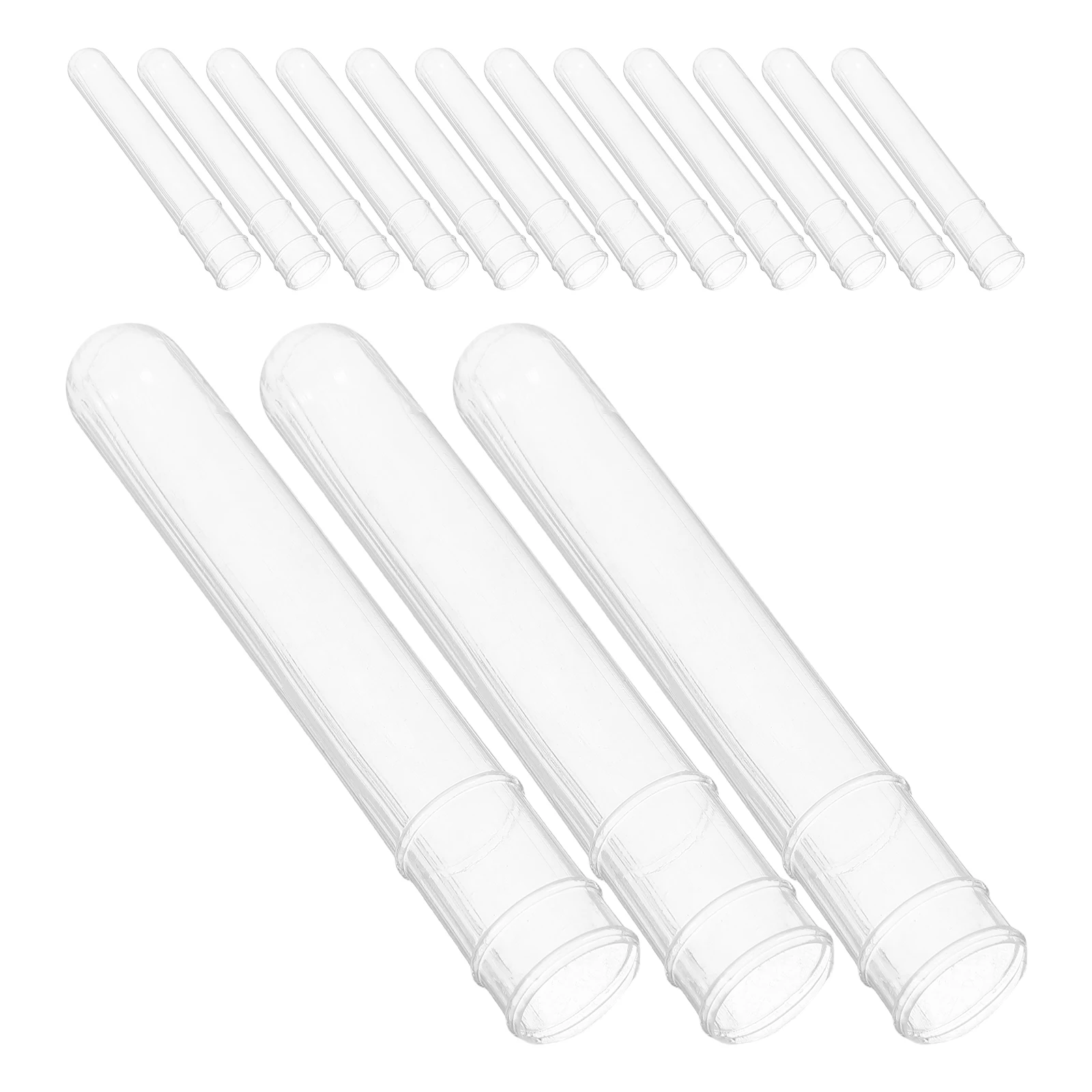 

100 Pcs Blood Collection Tube Clear Test Tubes Plastic Vials Sample Mini Powder Bottles