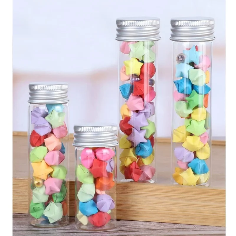 25 Pcs 80ml Test Tubes,Clear Clear Plastic Test Tubes with Caps for Candy,Bath Salts,Spices,Dried Flowers and Party Decor