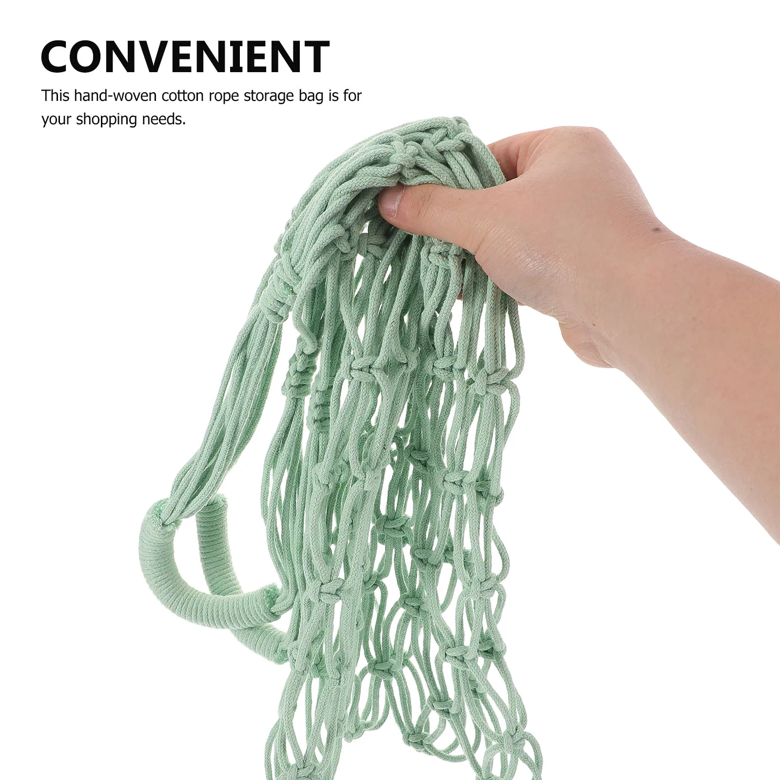 

Woven Storage Bag Cotton Rope Fruit Shopping Green Mesh Reusable Grocery Bags Crochet Purse Vacations Handbags Storage Basket
