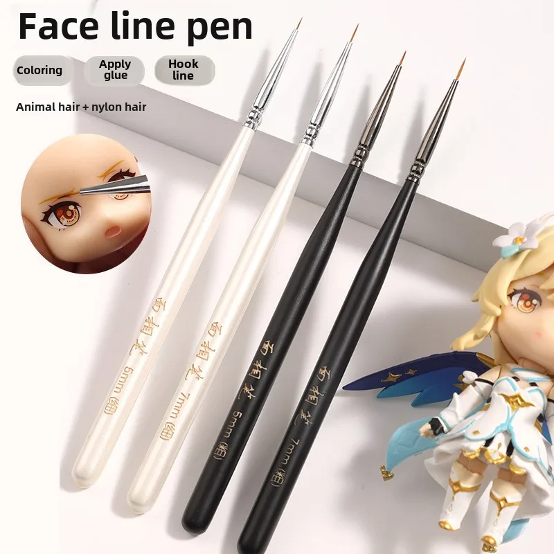 1pcs Brush Super Fine Bjd Doll Face Makeup Mandala Dotting Draw Line Pen Painting Brush Modeling Detail Clay Tool Diy Art