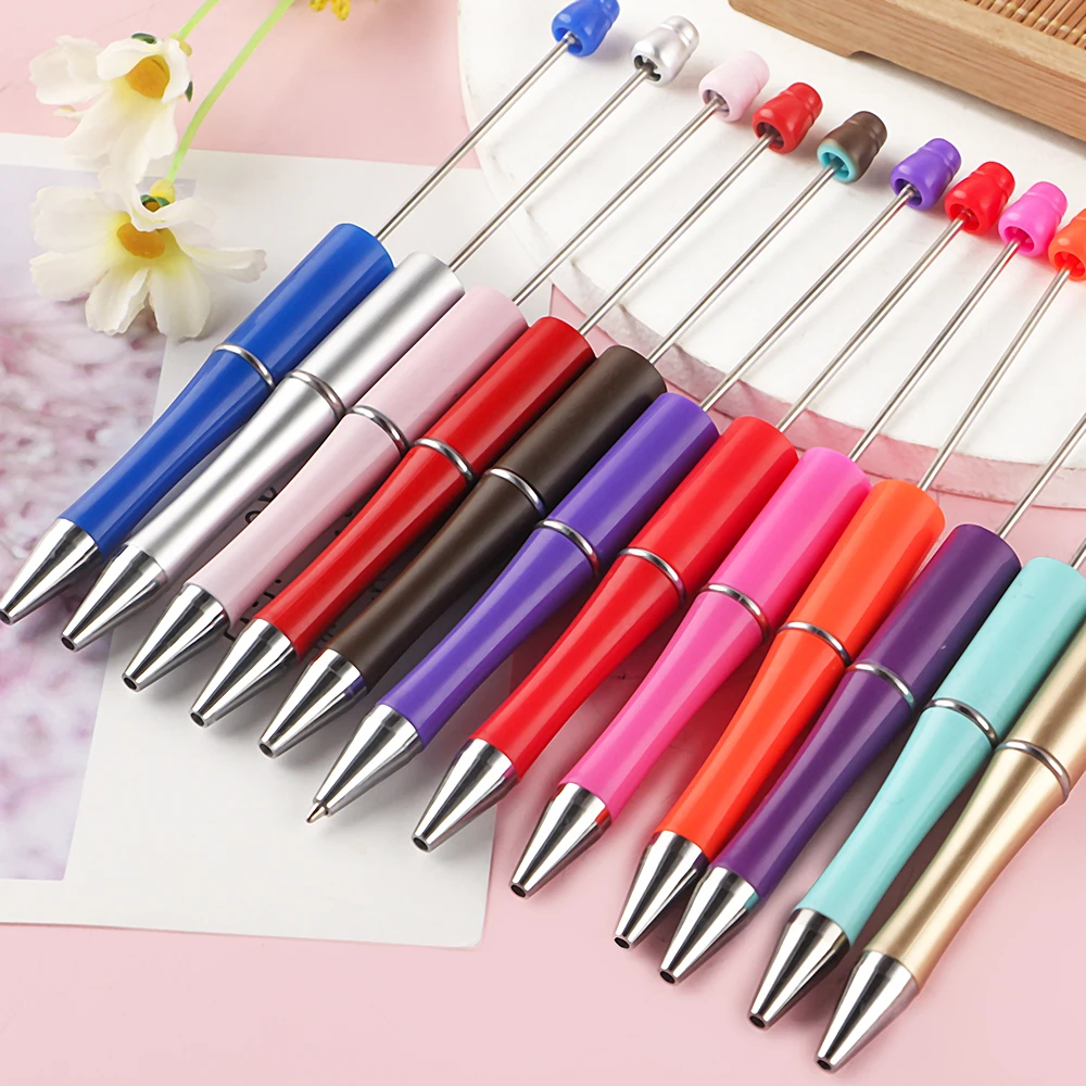 5/10pcs/Lot Black Ink Plastic Pen Ballpoint Pens DIY Jewelry Beads Personalized Gifts School Office Writing Signature Pen