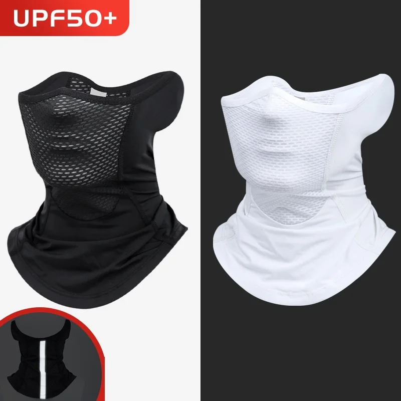 

UPF 50+ Ice Silk Sports Neck Gaiter Outdoor Dust Sunscreen Motorcycle Cycling Half Face Mask