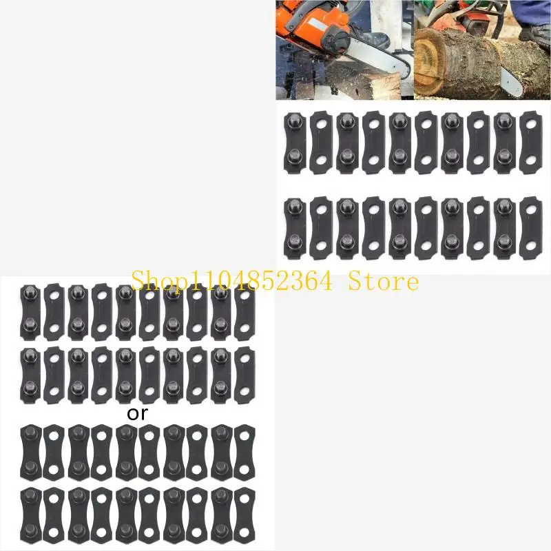 

652F 10 Sets Alloy Chainsaw Chain Joiners Link Presets Straps 3/8 for .043 .050 Chain