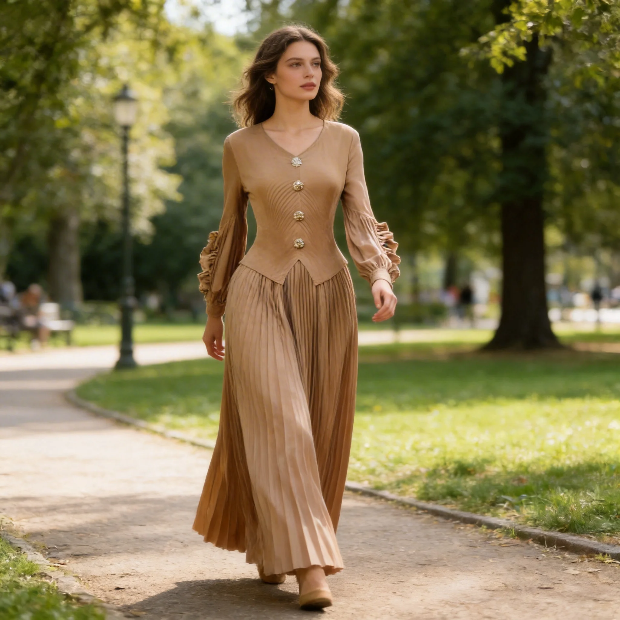 

Miyake Pleated Plus Size Skirt Set Plisse 2026 Spring New Sophisticated Asymmetrical Top Loose-Fit Skirt Pleats Two-Piece Set