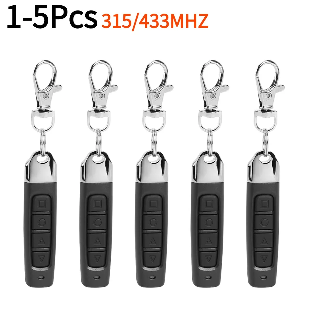 1/5PCS 433MHz Auto Copy Remote Control Electric Garage Door Opener Remote Controller Duplicator Clone Cloning Code Transmitter