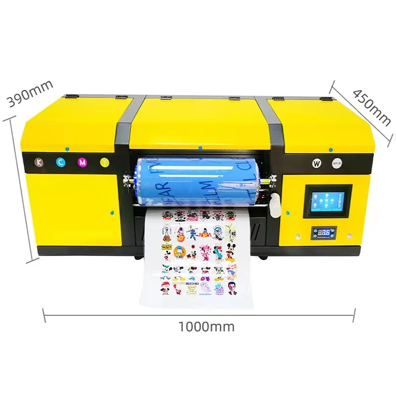 Mini Desktop A3 UV DTF Flatbed Printer New Condition 30cm Roll-to-Roll Printing Film Transfer-for Paper Card Tube Cloth Sticker