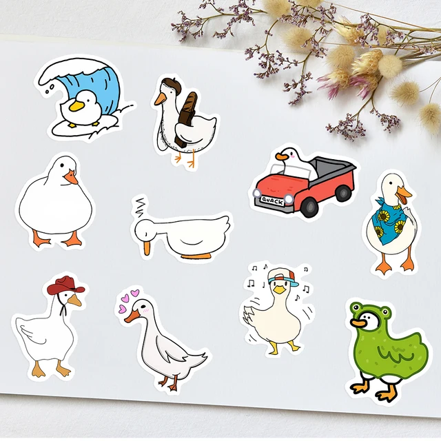 Waterproof Funny Duck Laptop Phone Stickers