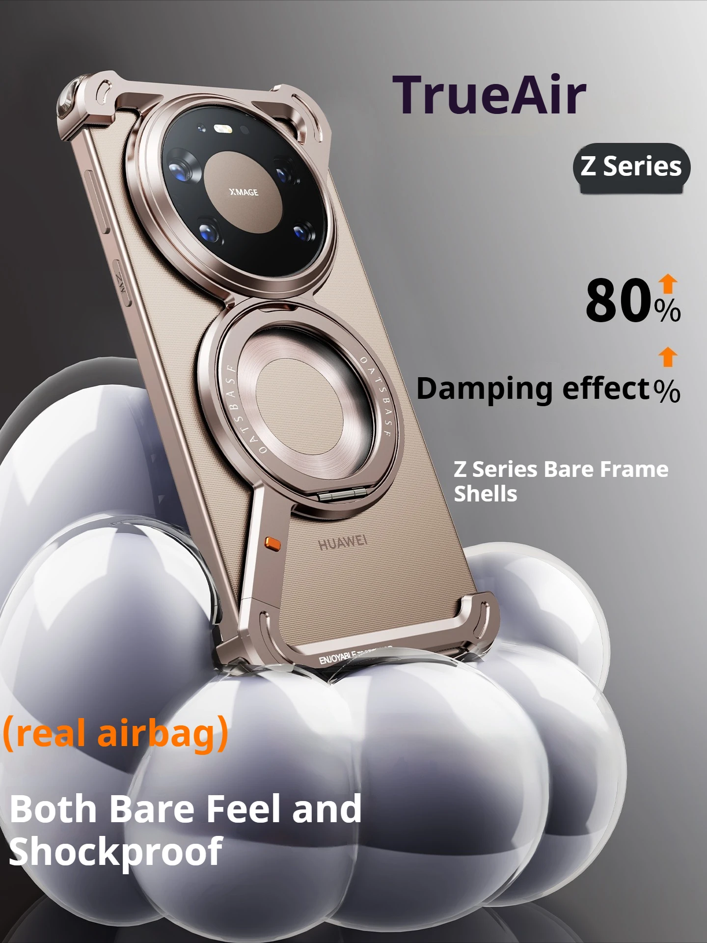 Etui na telefon Huawei Mate 80 Pro Max 80 Pro z podstawką 360 ° Obrotowa, magnetyczna, metalowa, bezramkowa obudowa chroniąca przed upadkiem — zdjęcie produktu 6