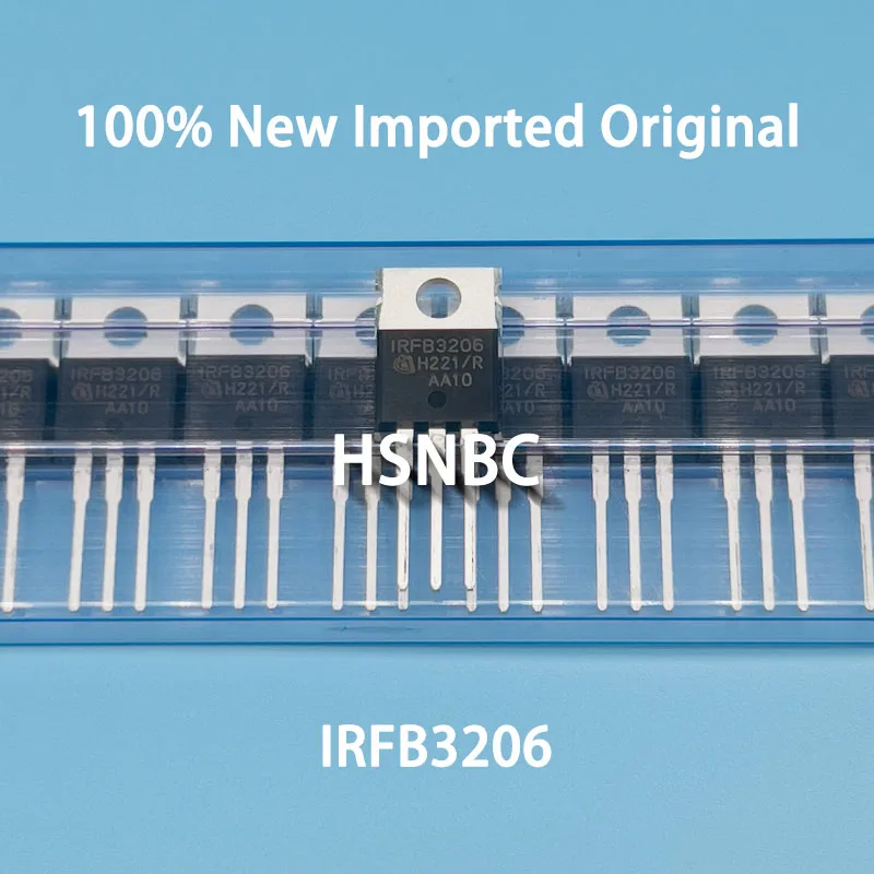 10 stks/partij IRFB3206PBF IRFB3206 FB3206 TO-220 60 V 210A MOSFET N-Kanaal Power Transistor 100% Nieuwe Geïmporteerde Originele