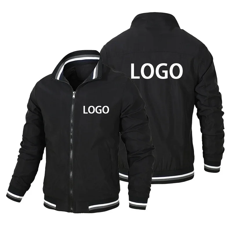 Custom Logo Spring Autumn Men\'s Work Jacket Mountaineering Jacket Bomber Jackets High Quality Fashion Male Zipper Coat