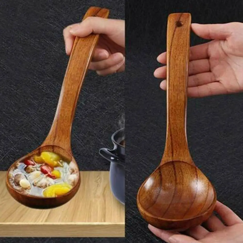 1/3PCS Haushalt Japanische Holz Löffel Natürliche Suppe Löffel Bambus Holz Löffel für Essen, Handgemachte Gewürze Mischen servieren