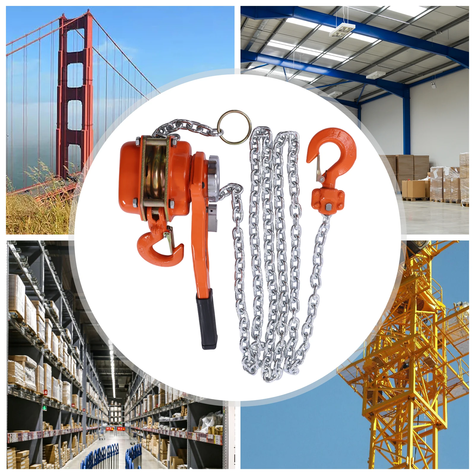 

Chain Hoist 1650LBS 10 FT Lift Lever Block Chain Hoist, 3/4 Ton Chain Ratchet Lever Block Chain Hoist Come Along Lift Puller