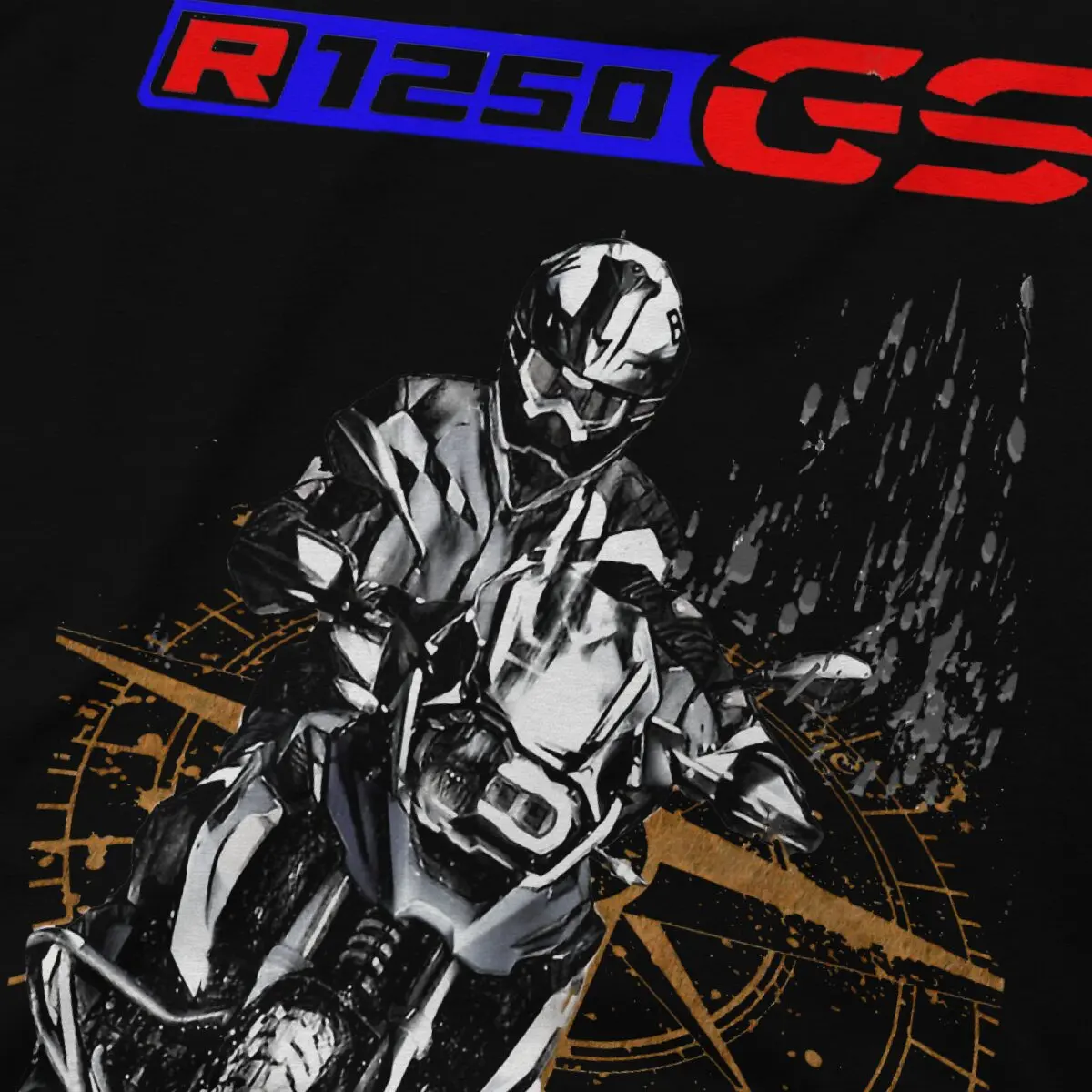 R1250 GS T Shirts Men Pure Cotton Awesome T-Shirt Crew Neck Motorcycles Moto Tees Short Sleeve Clothes Unique