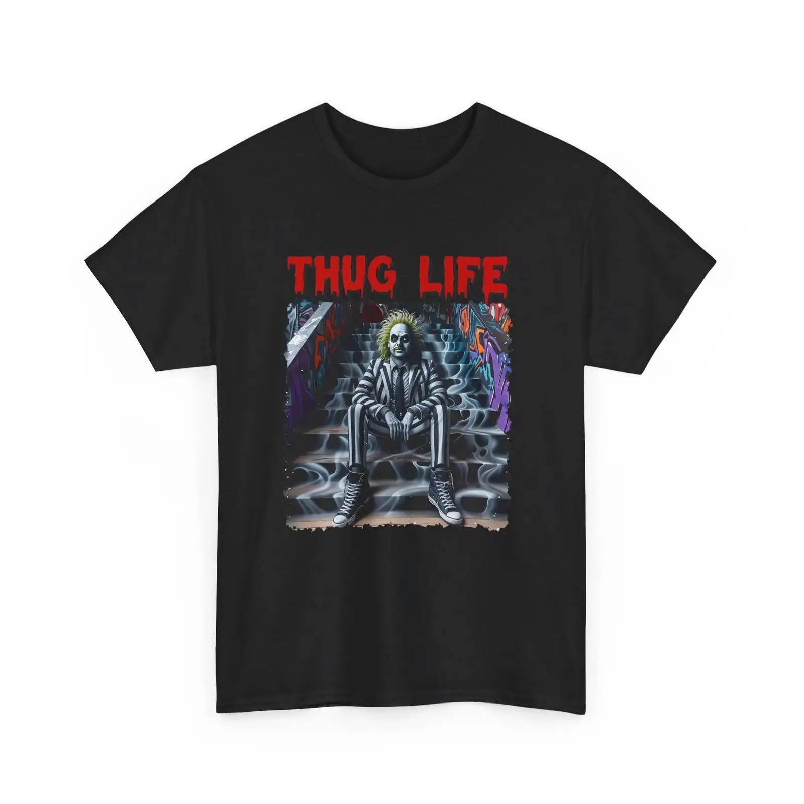 

Thug Life' T-Shirt - Funny Halloween Horror Movie Parody Graphic Tee