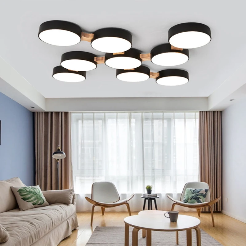 

Modern living room ceiling chandelier bedroom LED ceiling lamp kitchen interior lighting apartment villa wooden ceiling light