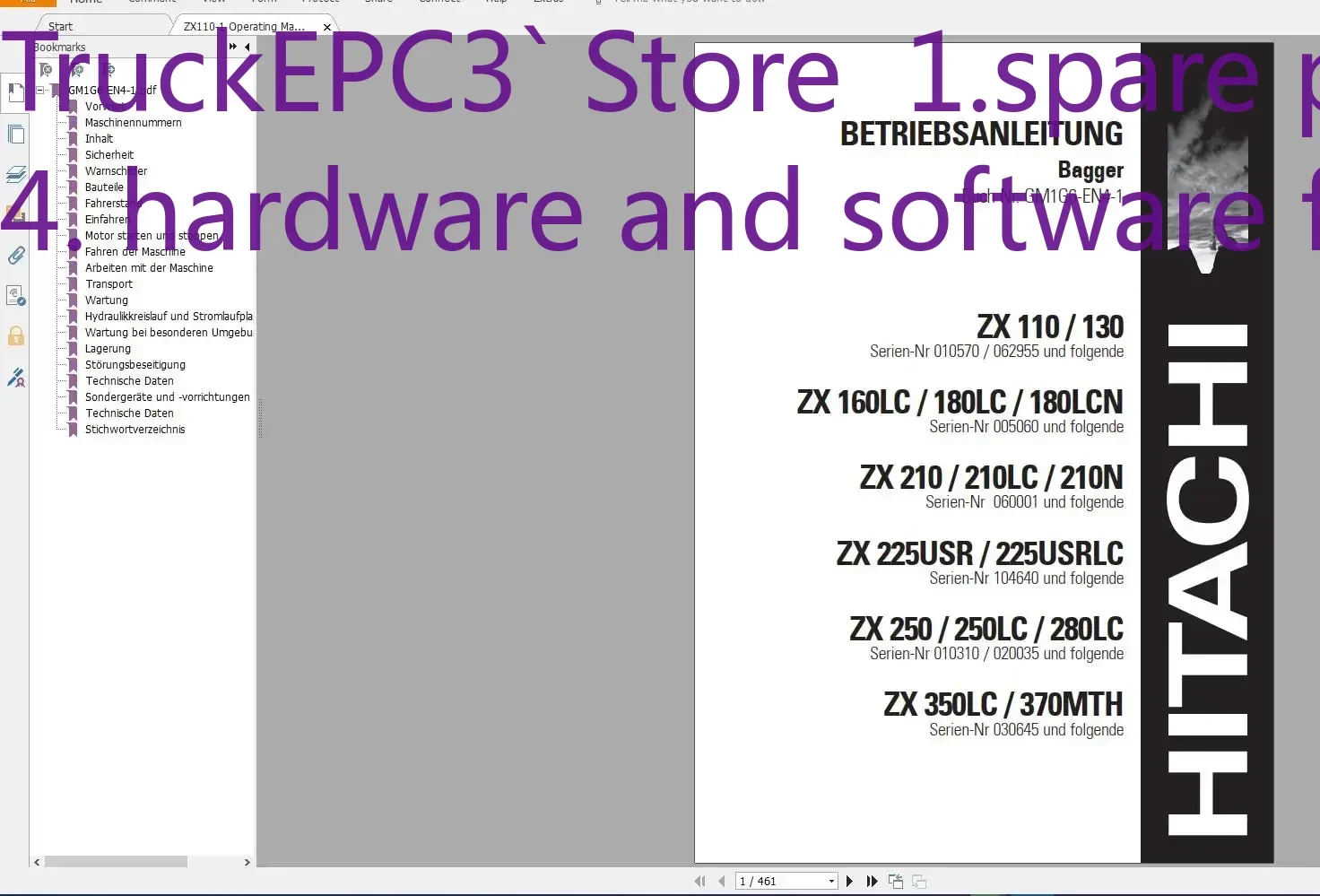 

Экскаватор TruckEPC3 Hitachi 26,5 ГБ DVD Обновлено в формате PDF [7,2020] Майстерня и техническое руководство и схема проводки