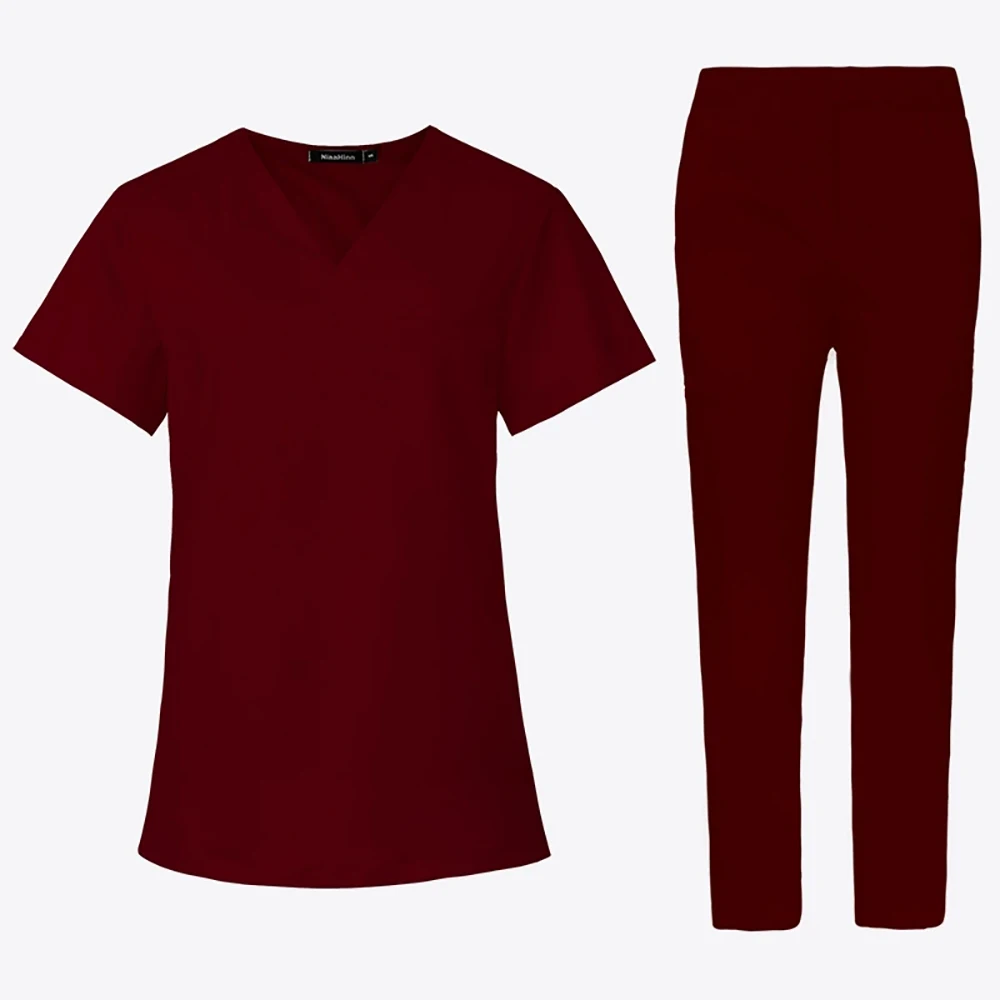 unisex-scrub-set-surgical-gown-nurse-uniform-short-sleeved-work-clothes-for-oral-dentists-pets-store-uniformes-clinicos-mujer