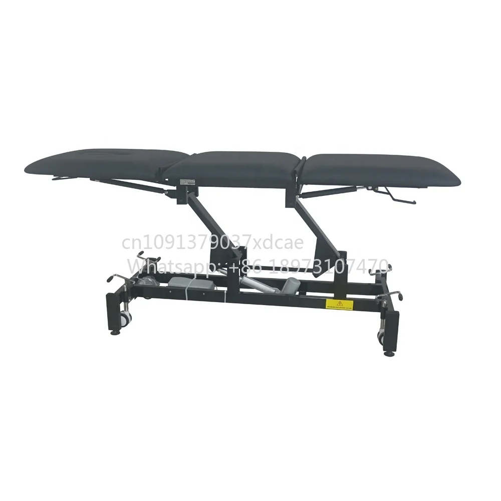 2026Therapy 3 Section Drop End Couch Electric Hi Lo Treatment Table Stretcher Physiotherapy Bed Examination Couch Massage Table