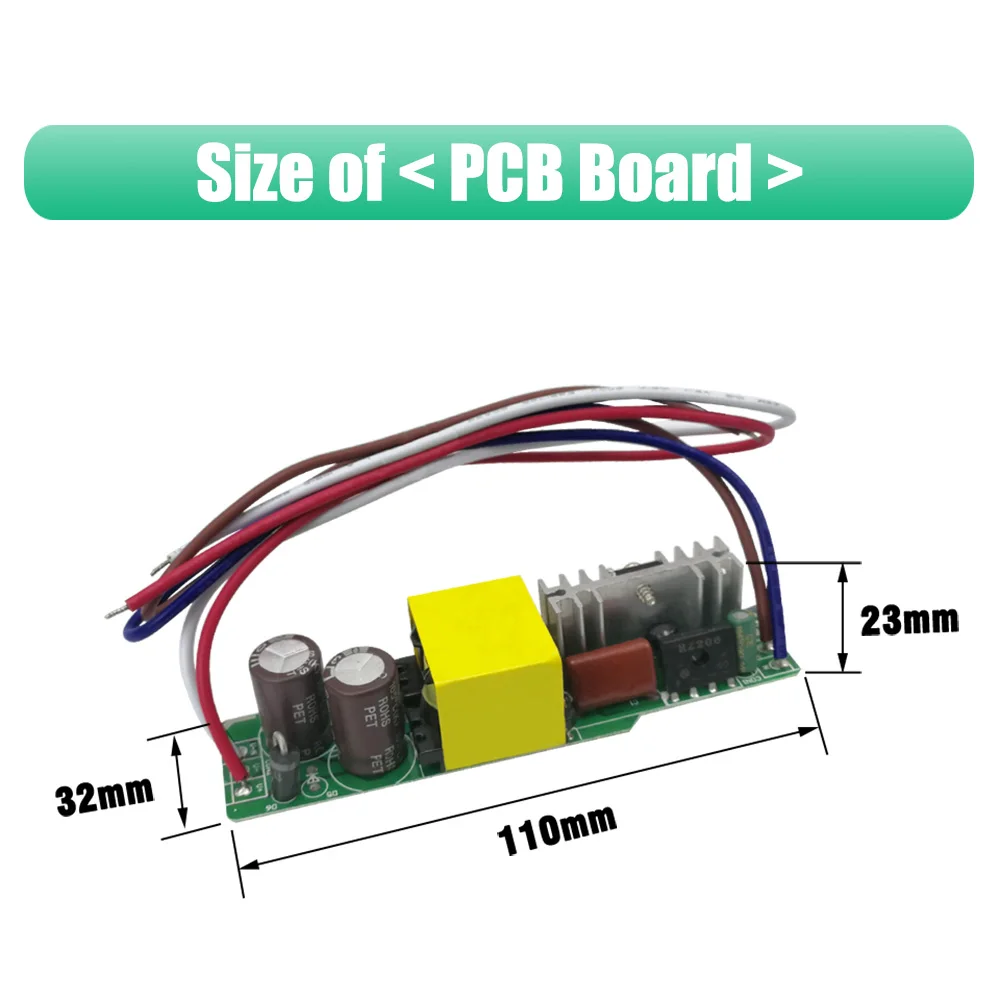 No Flicker 40W 50W 60W LED Driver 1500mA 1200mA 900mA 24-39V 40 50 60 W Watt Lighting Transformers For DIY Lamp Floodlight