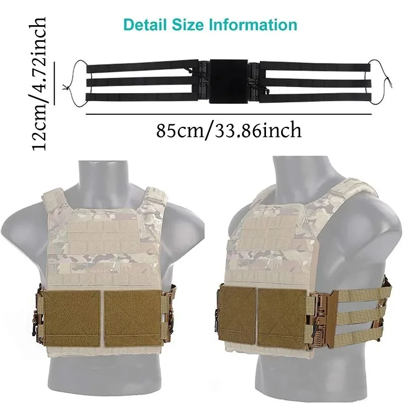 

Tactical MOLLE Vest Quick Release Buckle Set Fast Fit Side Belt Cummerbund Straps for Jpc Xpc Avs Ncp Cpc 419 420 Tactical Vest