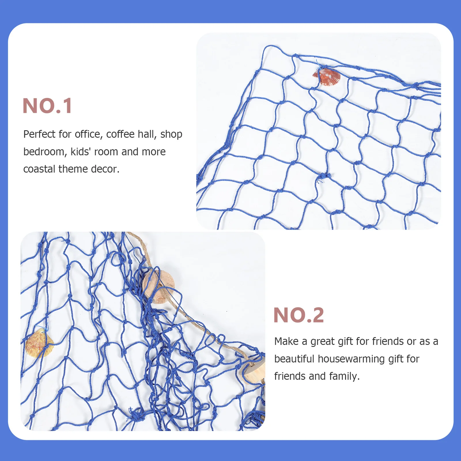 

Net Decoration Mediterranean Fishing Nautical Decorations Shell Netting Decorative