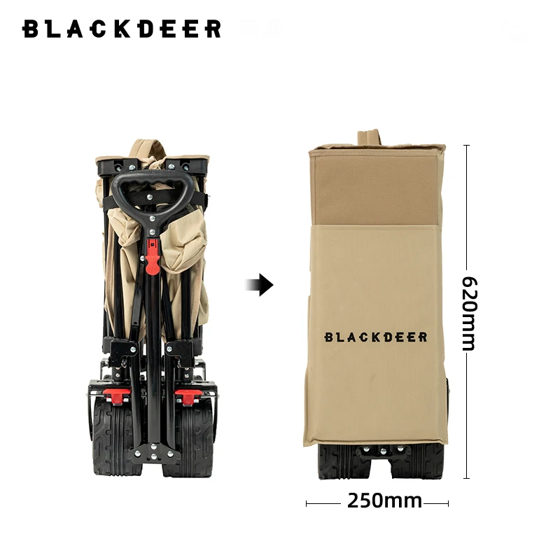 Carrello pieghevole Blackdeer carrello della spesa portatile per auto carrello da Picnic da campeggio staffa per tubi in acciaio carrello portaoggetti multifunzione