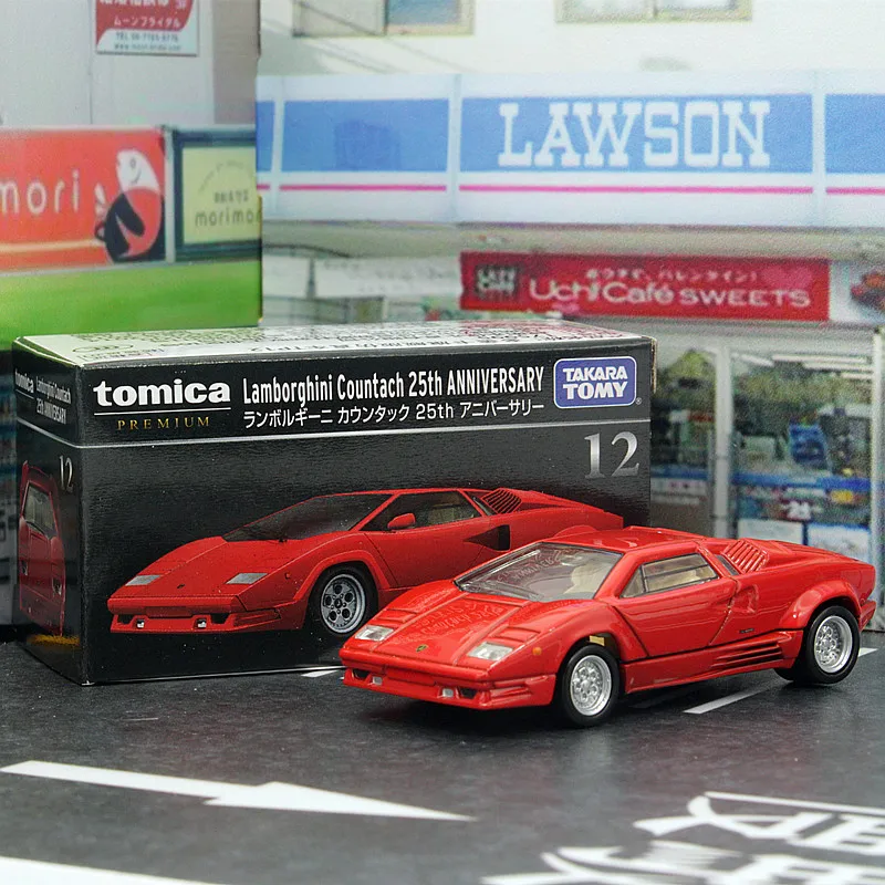 TOMY Lamborghini Countach 25th Anniversary Alloy Car Diecasts & Toy Vehicles Car Model Miniature Scale Model Car For Children