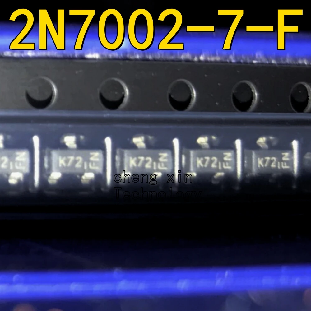 2N7002-7-F 100PCS 20PCS New and Original N-Channel Voltage:60V Current:115mA Field Effect Tube (MOSFET) silkscreen:K72 2N7002