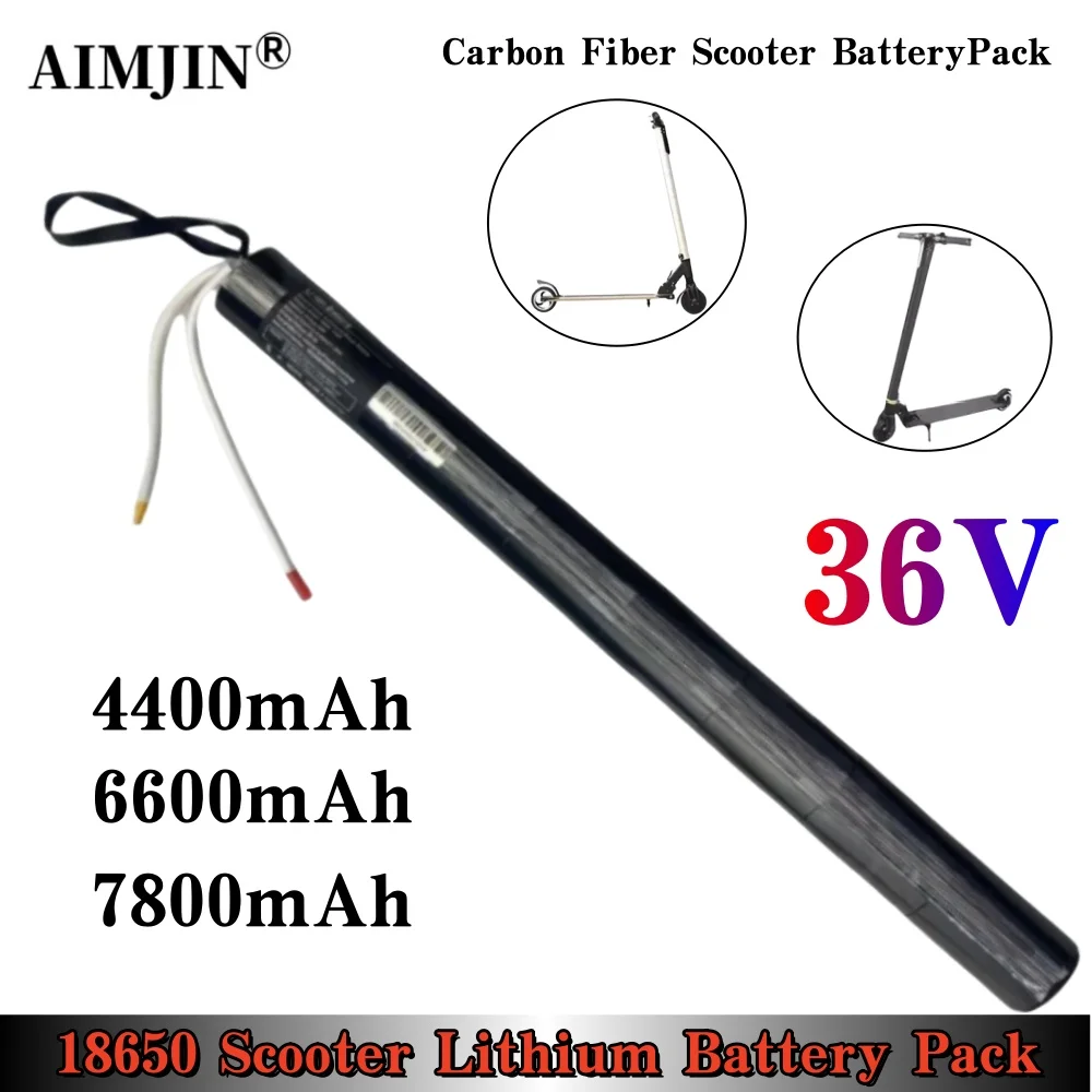 

100% original 36V 4.4/6.6/7.8AH 18650 lithium battery pack for carbon fiber electric scooter battery with BMS