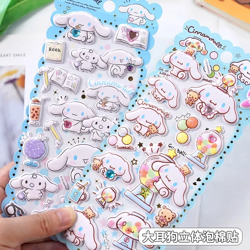 سانريو مرحبا كيتي بلدي ميلودي ملصق الليزر جو تشاك ملصق حساب اليد مذكرات كاريوكي لطيف الكرتون أنيمي لعبة أطفال هدية