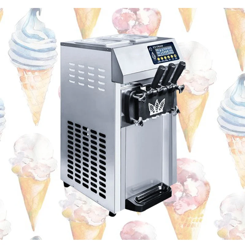 

Three-Flavors Cone Ice Cream Machine Commercial Desktop Ice Cream Shop Ice Cream Machine Ice Cream Maker