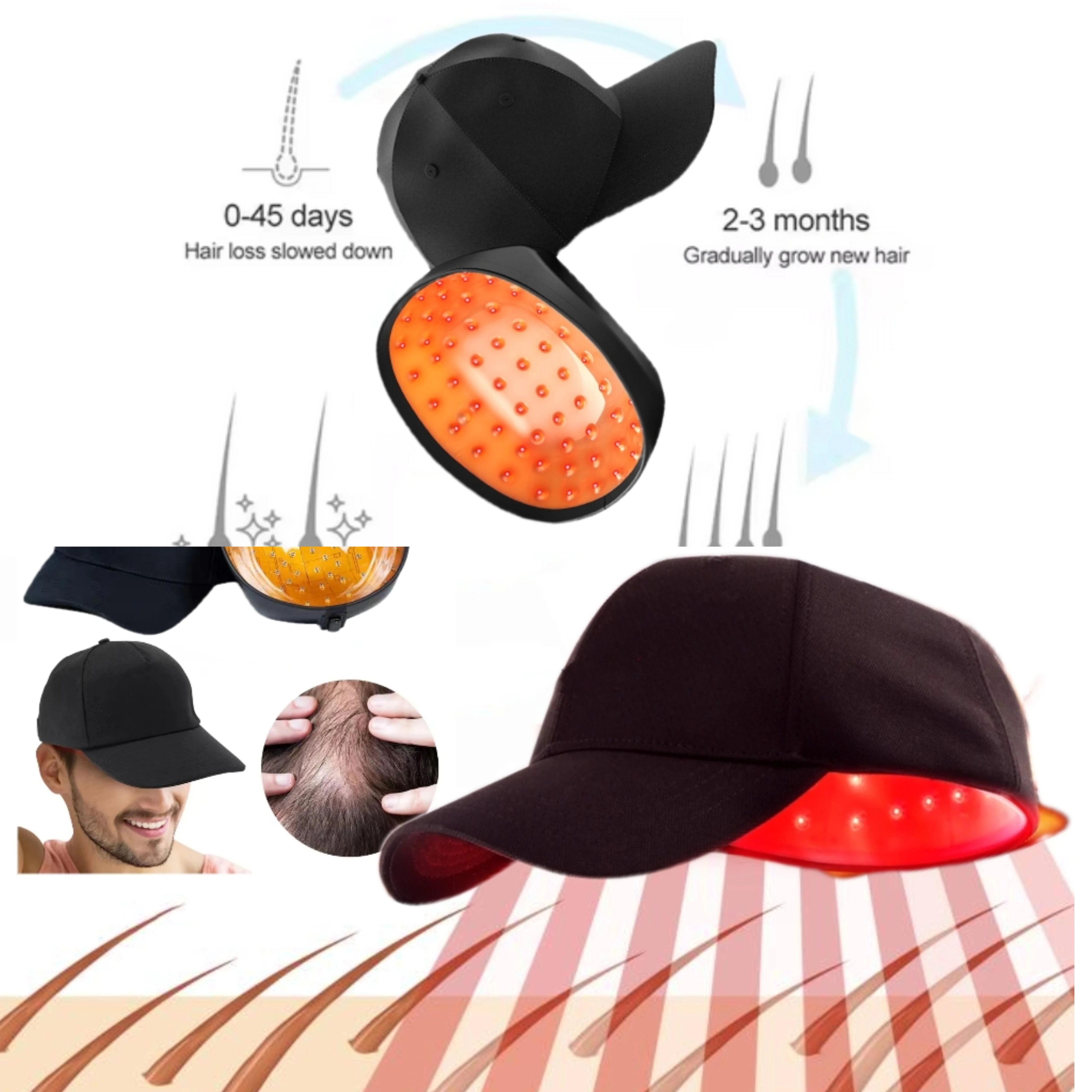 

Оригинальная лазерная шапочка для роста волос HLKGO 650 нм 5 Гц, устройство для быстрого восстановления волос для истонченных волос